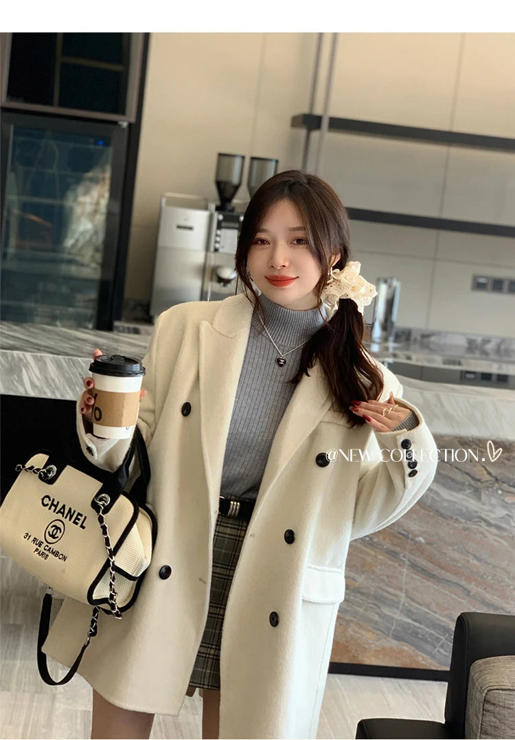 Pull col roulé doublure polaire